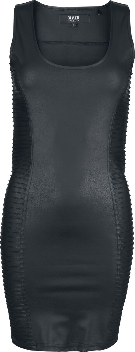 Black Premium by EMP Vestido Corto de Black Premium by EMP - Vestido Esencial de Imitación de Cuero - S XXL - para Mujer - Negro