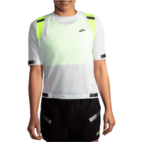 Brooks Carbonite SS Camiseta Manga Curta Cinza Mulher Amarela, Tamanho