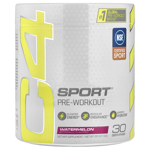 C4 / Cellucor C4 Sport®, Suplemento preentrenamiento, Sandía, 201 g (7,1 oz)