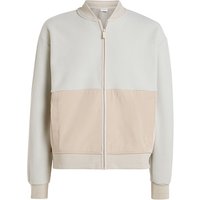 Calvin Klein Bonded Fleece Bomber Jacket - Beige