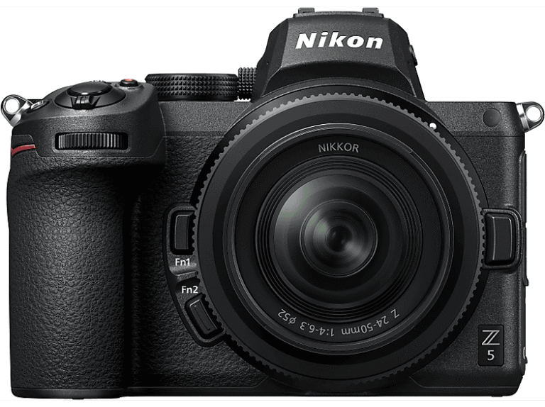 camara evil - nikon z5, full frame, con objetivo nikkor 24-50 mm f/4-6.3, 24.3 mp, wifi, bluetooth, negro