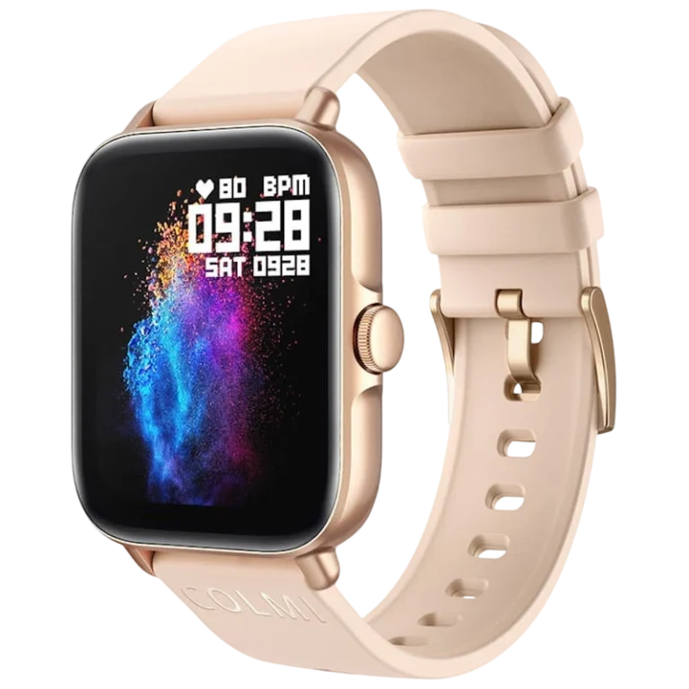 Colmi P28 Plus Dorado con Correa de Silicona Crema - Reloj Inteligente