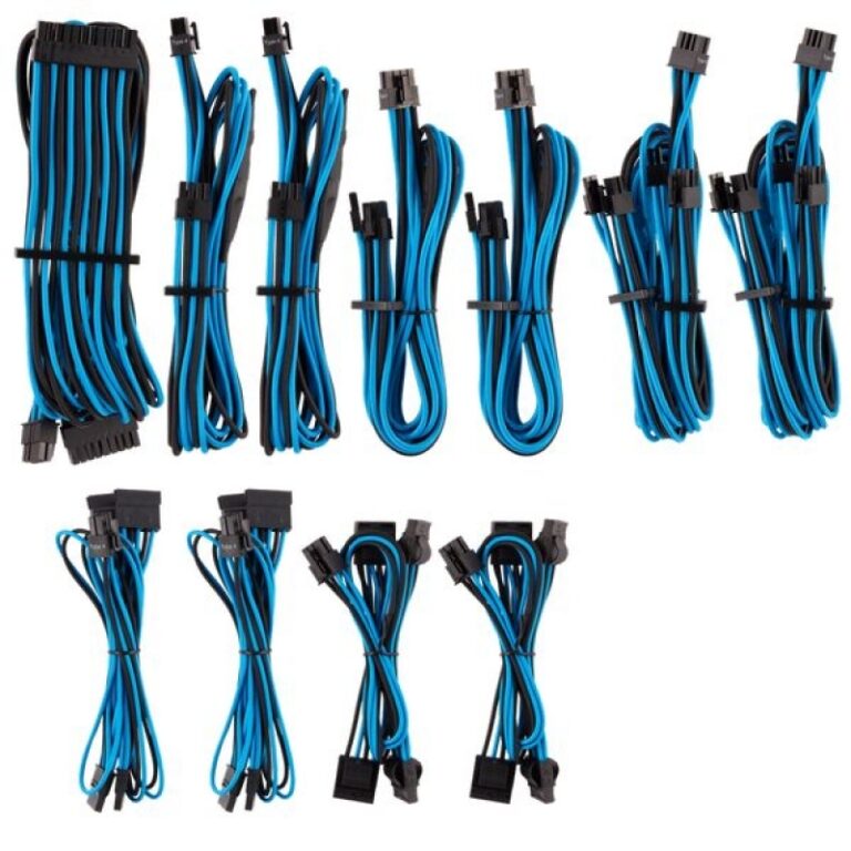 Corsair Premium Individually Sleeved Pro Kit Type 4 Gen 4 Azul/Negro
