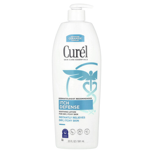 Curel Itch Defense, Loción calmante para piel seca y con comezón, Sin fragancia, 591 ml (20 oz. líq.)