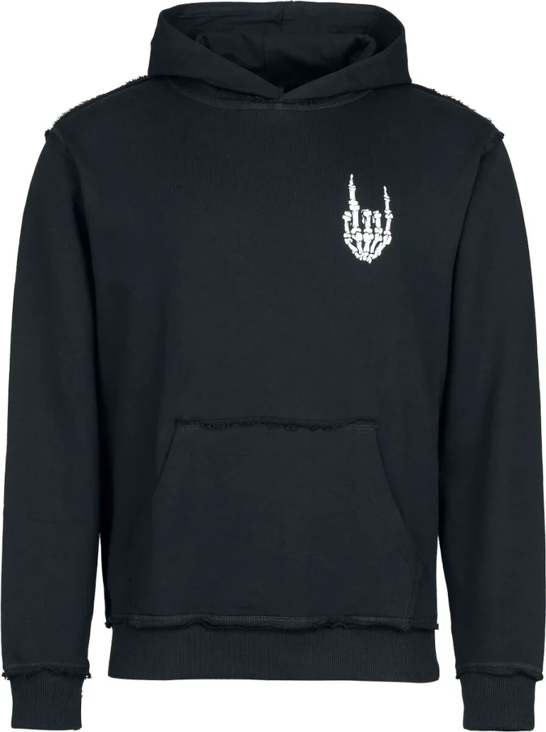 Emp Special Collection Sudadera con capucha de EMP Special Collection - White Skeleton Rockhand - S XXL - para Negro