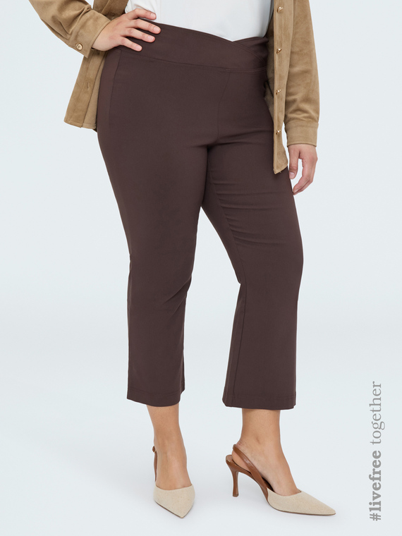 Fiorella Rubino Pantalones Kick Flare cintura elástica asimétrica