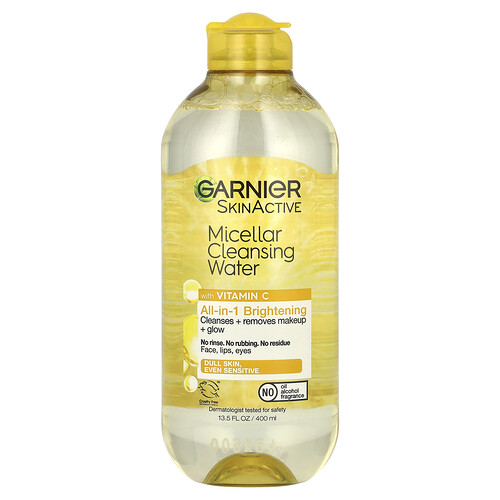 Garnier SkinActive, Agua micelar de limpieza con vitamina C, 400 ml (13,5 oz. Líq.)