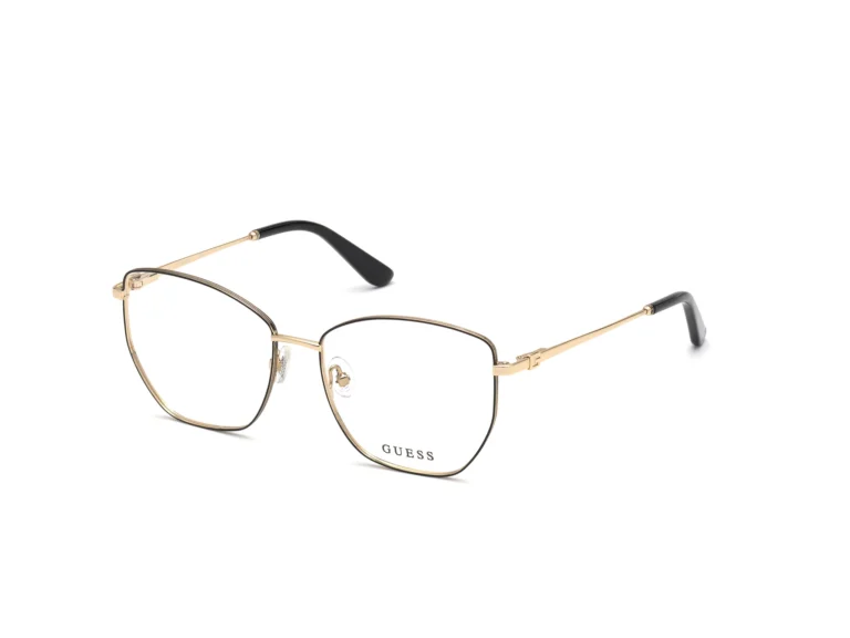 Guess Mujer Guess 001 Monturas ópticas Metal Negro Cuadrada Norma