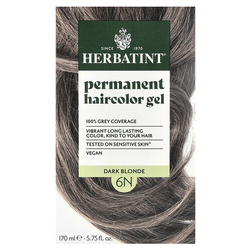 Herbatint Tinte para el cabello permanente en gel. 6N. Rubio oscuro. 170 ml (5.75 oz. líq.)