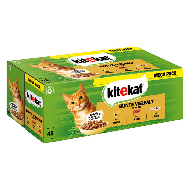 Kitekat en bolsitas 96 x 85 g / 100 g - Pack mixto en salsa