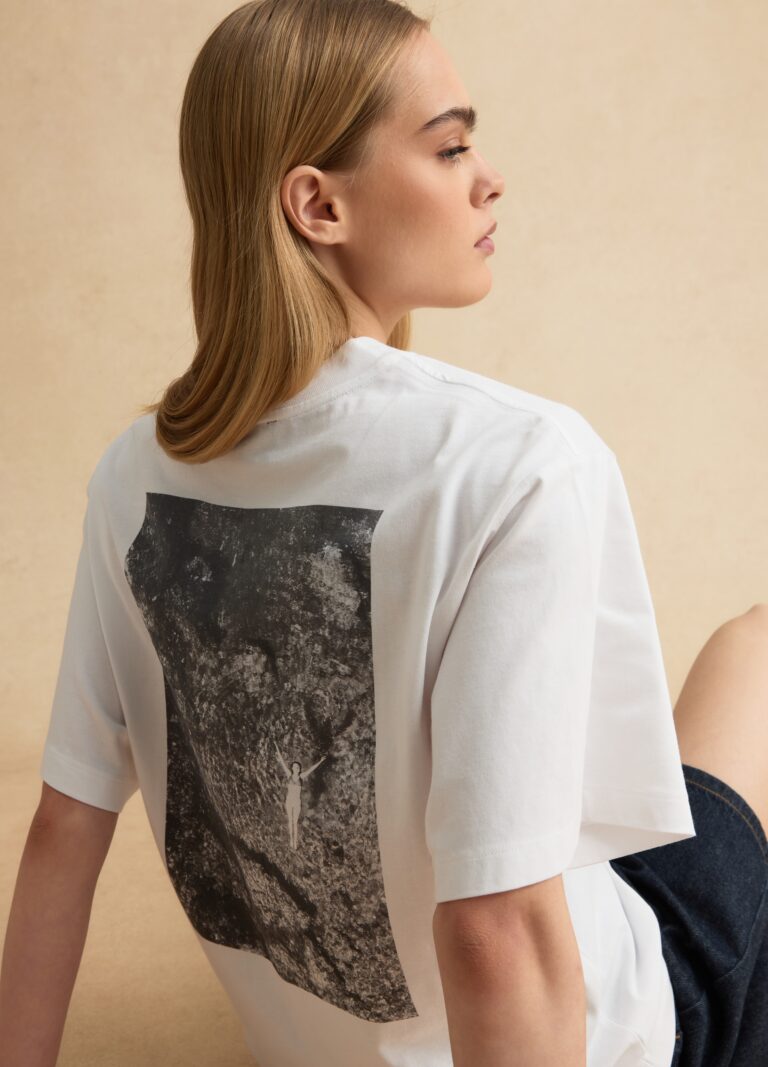 Les COPAINS Camiseta Blanca De Algodón Puro De Manga Corta, Mujer, Blanco óptico, Talla: 34
