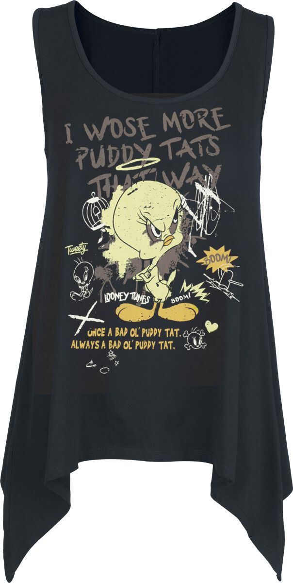 Looney Tunes Top de Looney Tunes - Piolín - S XXL - para Mujer - Negro