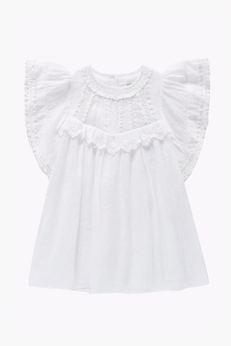 Louise Misha Dress Aubrina Off White Talla: 3M Vestidos Outlet kids Blanco