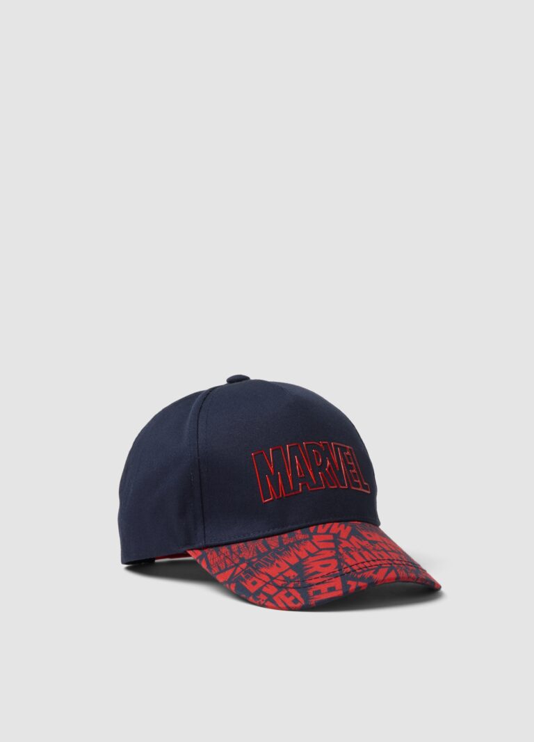 Marvel Sombrero Infantil Multicolor De Algodón Puro Con Logo De Marvel, Niño, Rojo/Azul, Talla: 52