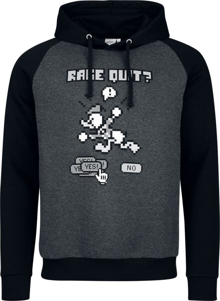 Micky & Minnie Sudadera con capucha Disney de Micky & Minnie - Donald Duck - Rage Quit - S XXL - para Hombre - antracita/Negro