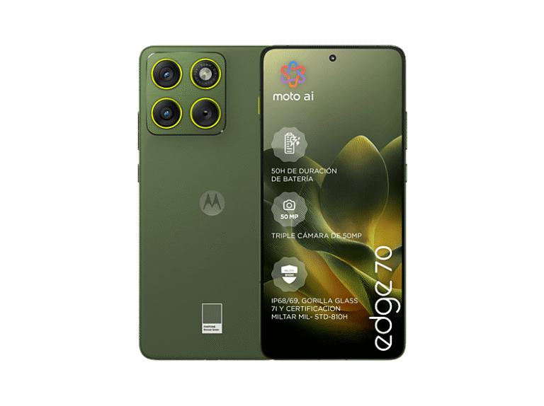 Móvil MOTOROLA REACONDICIONADO Seminuevo Excelente Motorola edge 70, Bronze Green, 512 GB, 12 GB RAM, 6.67 " Super HD pOLED AMOLED, Snapdragon® 7 Gen