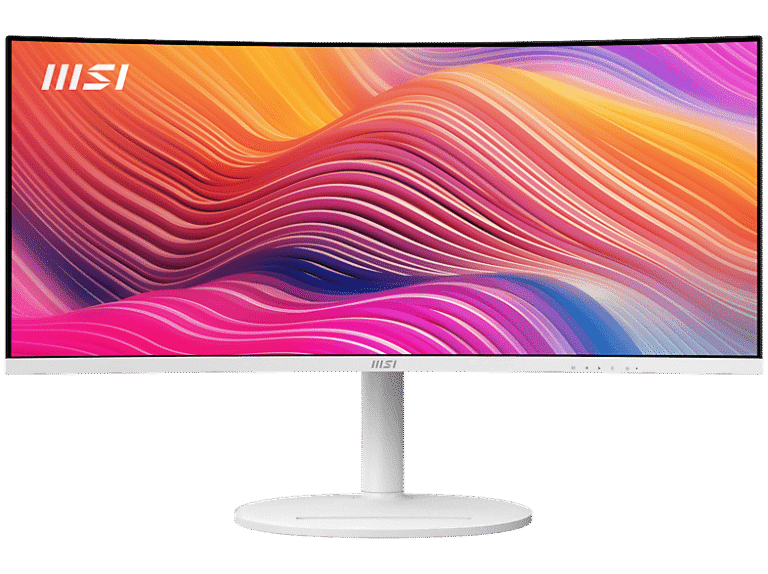 Msi Monitor - MSI Modern MD342CQPW, 34", UWQHD, 1ms MPRT, 4ms GtG, 120Hz, 1x USB-B, 2x USB-A, HDMI, DisplayPort, Curvo, Altavoces integrados, Blanco