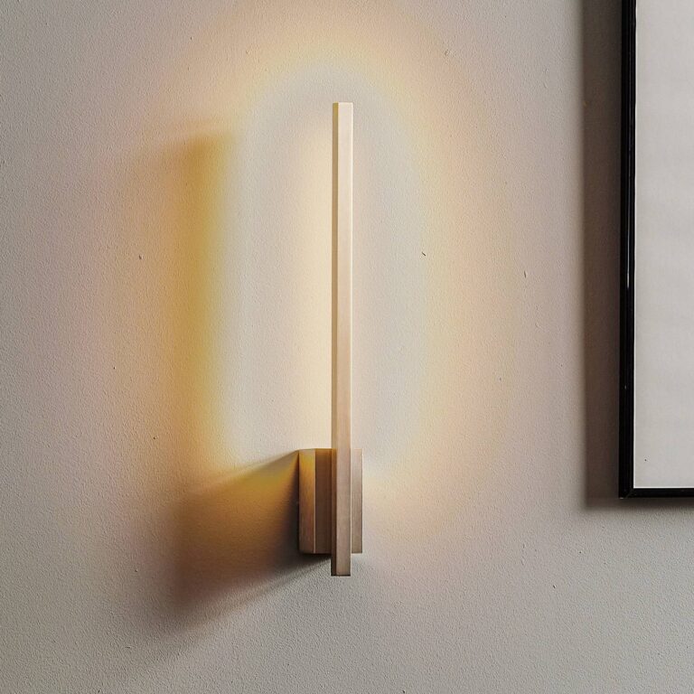 Quitani aplique de pared LED Tolu, vertical, níquel, altura 45 c