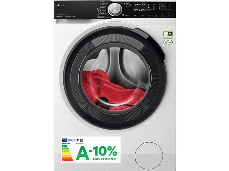 reacondicionado seminuevo bueno lavadora carga frontal - aeg lfr8504l6q, 11 kg, 1400 rpm, 12 programas, powerclean, a 10%, blanco