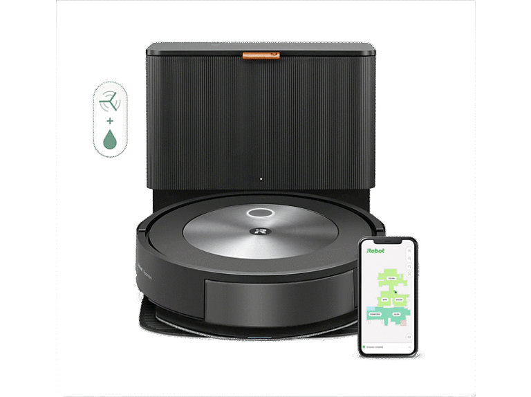 reacondicionado seminuevo bueno robot friegasuelos - irobot roomba combo j5+, 750 w, 360 ml, 72 min autonomia, grafito
