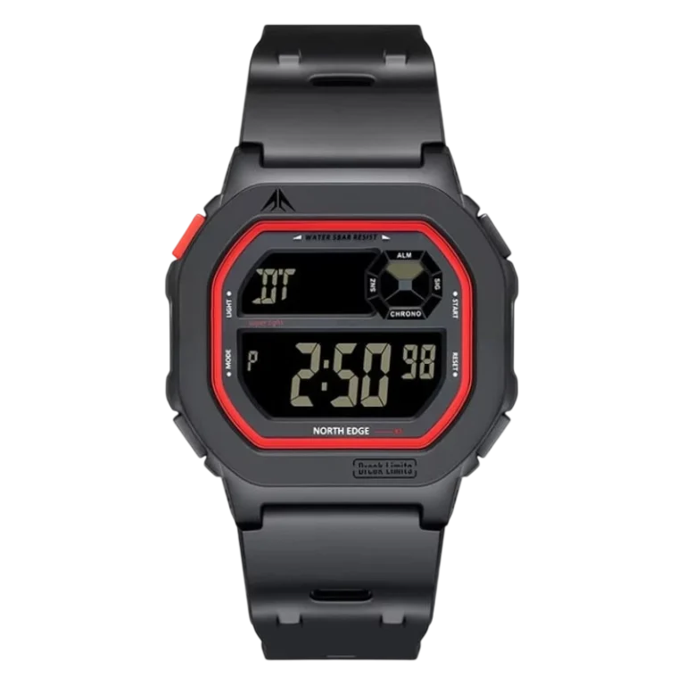 Reloj North Edge X1 Negro/Rojo