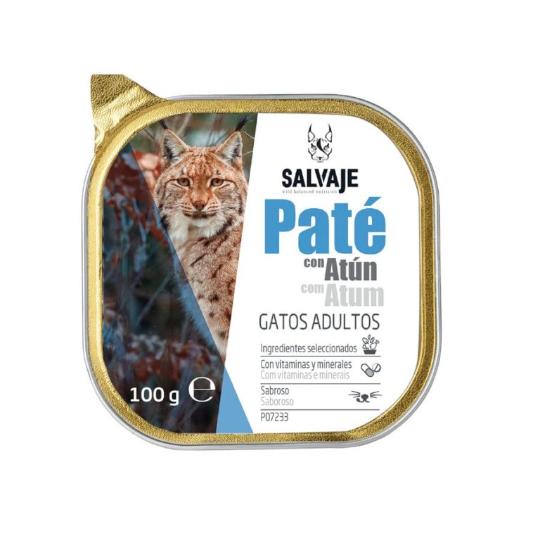 Salvaje 48 tarrinas x 100 g Salvaje Adulto Atún en Paté Tarrina para gatos ¡Pack Ahorro!