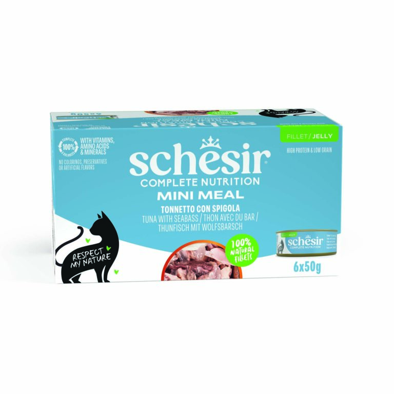 Schesir Complete Nutrition filete en gelatina 24 x 50 g - Pack ahorro - Atún con lubina
