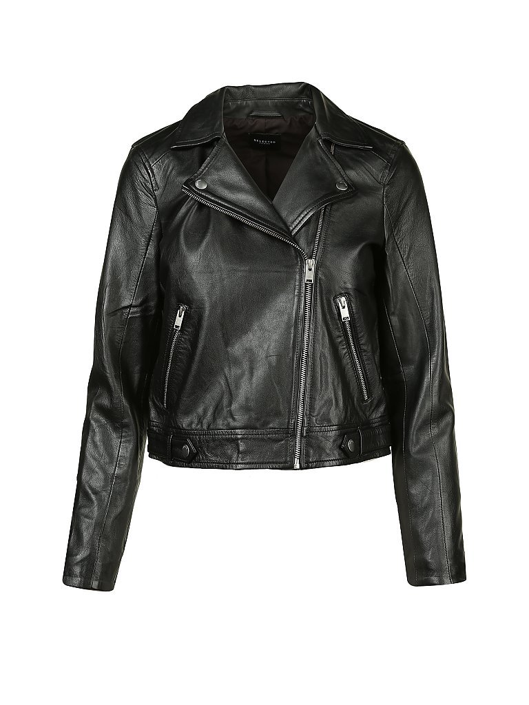 Selected Femme Chaqueta de cuero negro 34