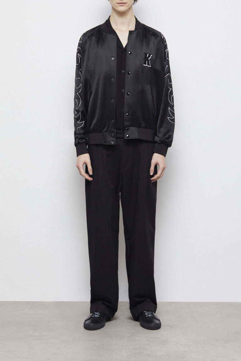 the kooples jacket with ribbed edges black | bombers outlet | hombre | negro