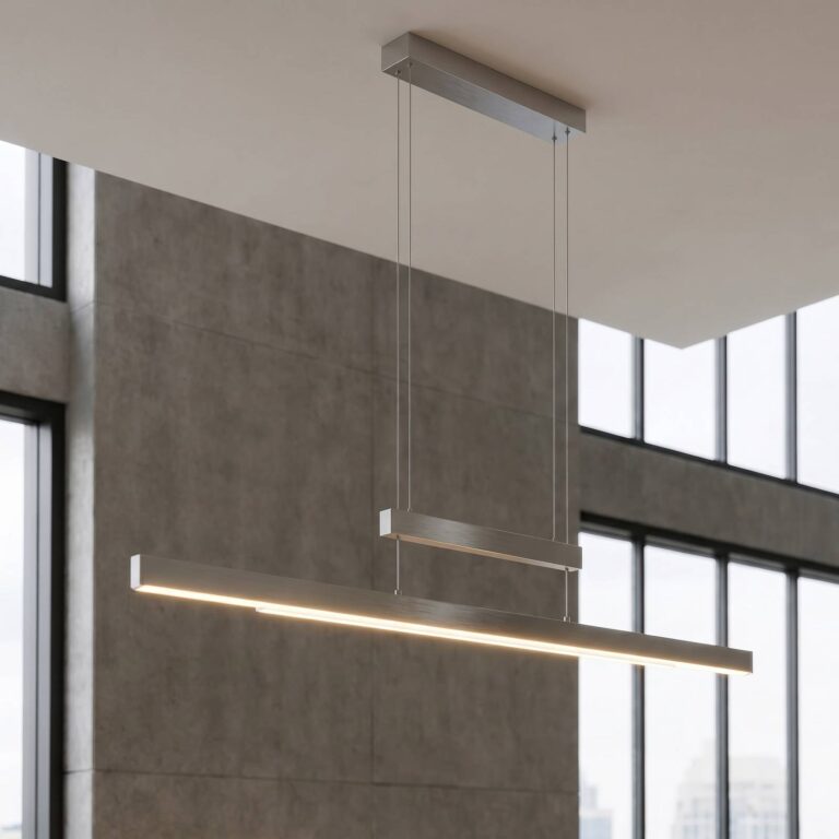 Trio Lighting Lámpara colgante LED Trajan, 2700-5000 K, níquel mate