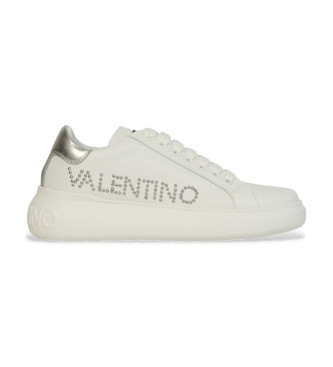 Valentino para mujer. 95B2302STUD Zapatillas de Piel Bounce blanco (37), Plano, Cordones, Casua