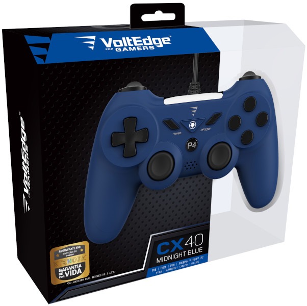 Voltedge Mando con Cable Voltedge CX40 Azul PS4/PS3/PC
