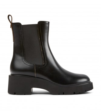 Zapatillas Camper para mujer. K400575-001 Botines Milah negro -Altura tacón 5,4cm- (37), Piel, 5 a 8cm, Ninguno, Casua