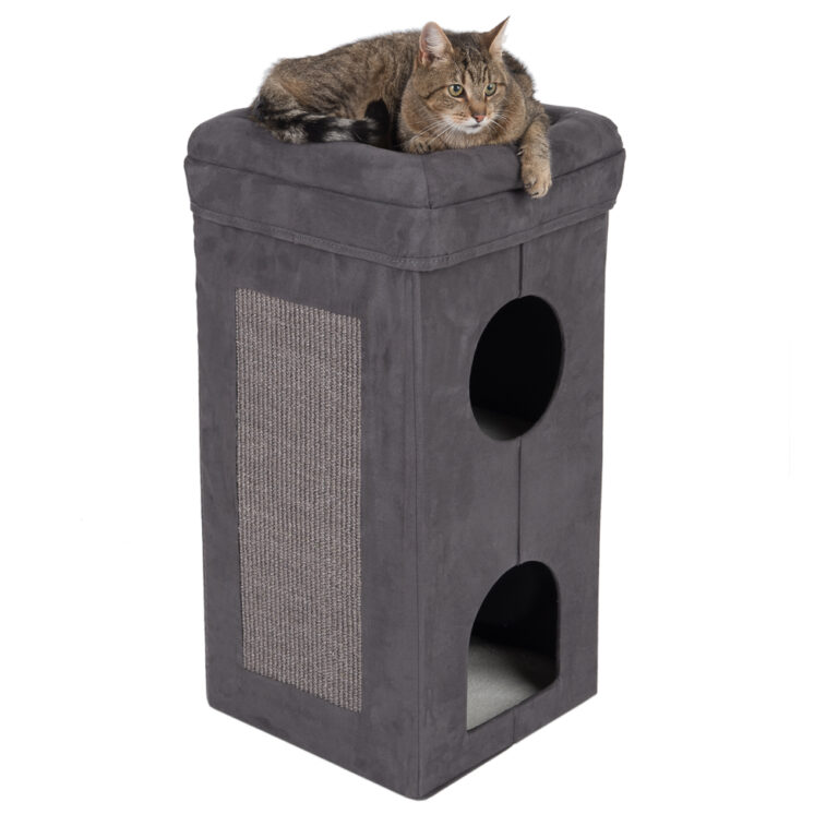 zooplus Exclusive Rascador barril plegable Soft'n Scratchy para gatos - Gri