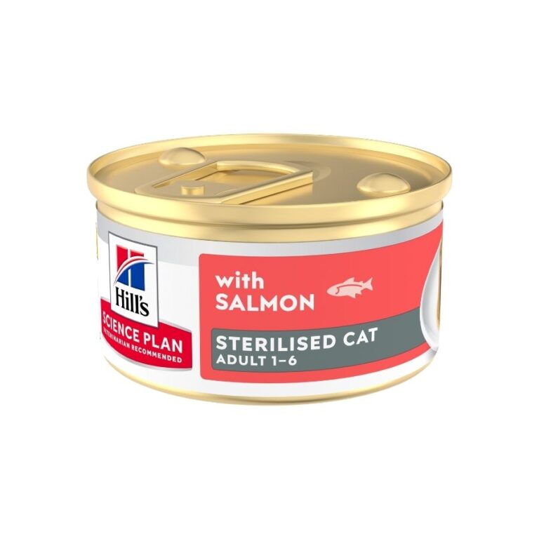 12 latas x 85 g Hill's Science Plan Adult Sterilised Mousse de Salmón para gatos ¡Pack Ahorro!