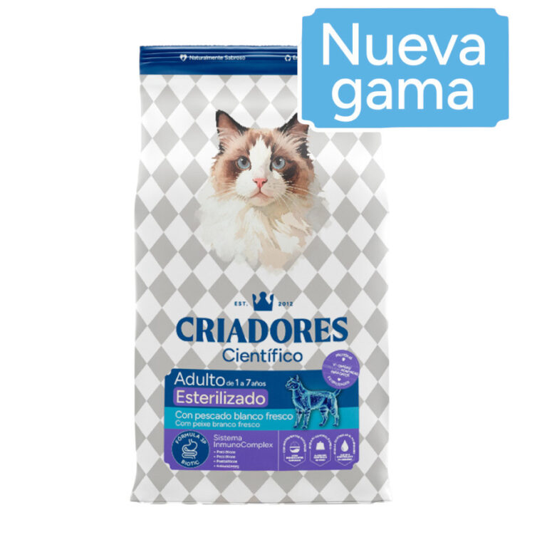 2 x 2 kg Criadores Científico Adulto Esterilizado Pescado Blanco pienso para gatos ¡Pack Ahorro!