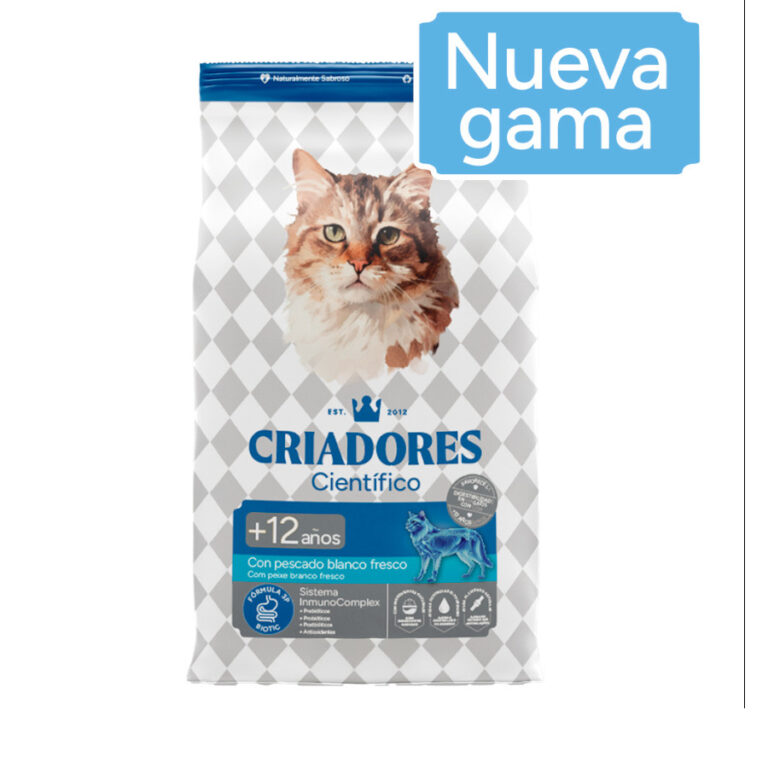 2 x 2 kg Criadores Científico Senior +12 Pescado pienso para gatos ¡Pack Ahorro!