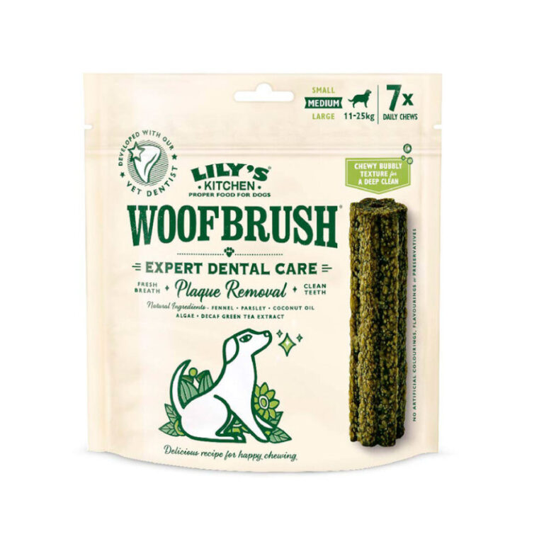28 barritas Lily's Kitchen Snacks Dentales Woofbrush Medium para perros ¡Pack ahorro!