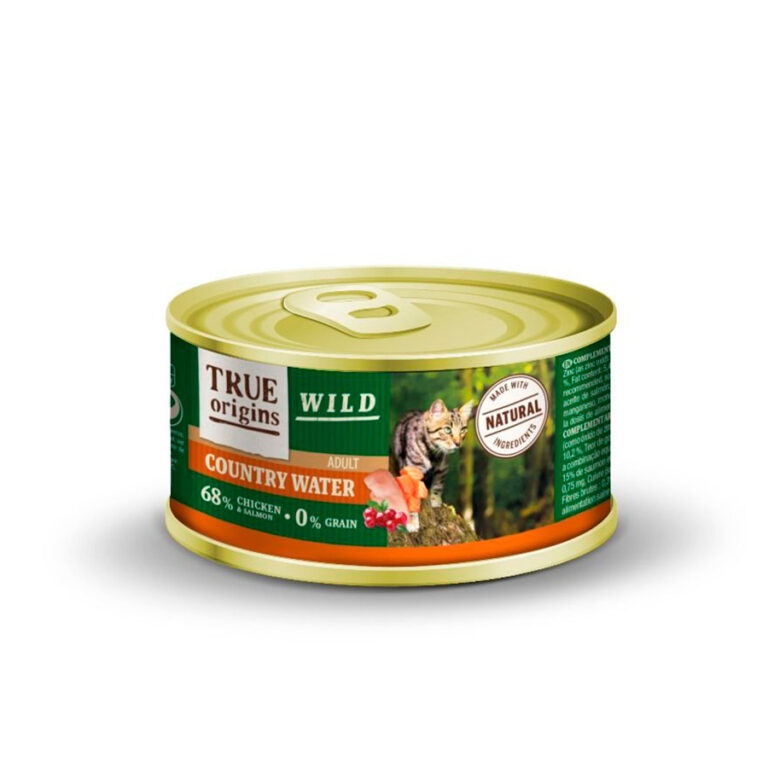 48 latas x 100 g True Origins Wild Adult Country Water Pollo y Salmón lata para gatos ¡Pack Ahorro!