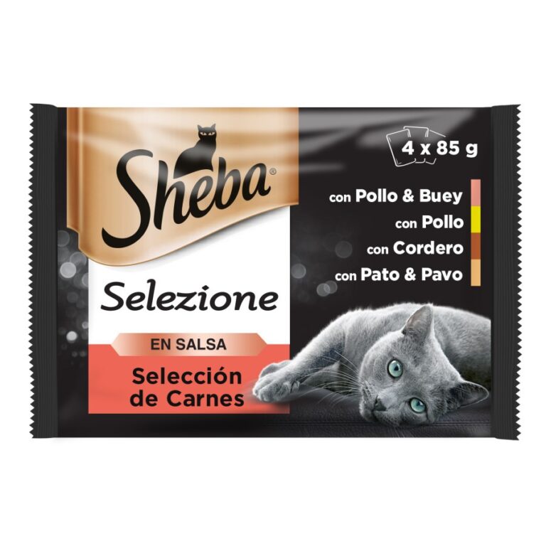 96 sobres x 85 g Sheba Selezione Carnes Salsa en Bolsita para gatos ¡Pack ahorro!