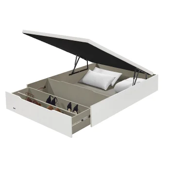 Abatible Tapa Tapizada AD con Zapatero Madera 25 Blanco 90x190 cm FLEX