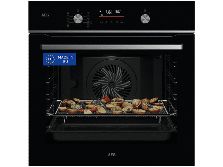 Aeg Horno - AEG GS6PB51FAB, Multifunción, Pirolítico, 71 l, Sonda térmica, AirFry, 60 cm, Negro