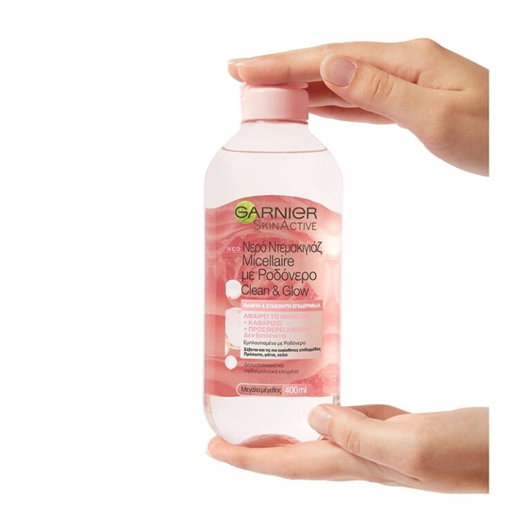 Agua micelar con agua de rosas 3 en 1 SkinActive de Garnier, 400 ml