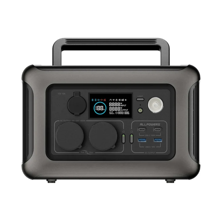 Allpowers R600 Estación de Energía Portátil 600W 299Wh Batería LiFeP04 - R600-Negro