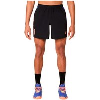 Asics Pantalones de Pádel ASICS Padel Court 7In Short Hombre Negro/Azul Cobalto