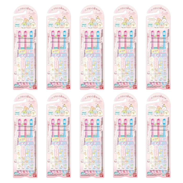 Bandai - Kids Tooth Brush - 3 pcs - Sumikko Gurashi (10ea) Set"