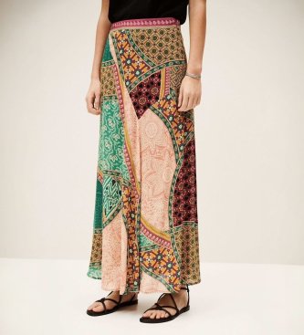 ba&sh para mujer. 1e25fanc falda fancy multicolor , casual, viscosa