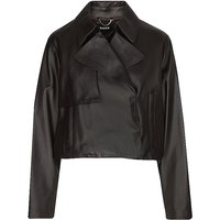 BOSS Chaqueta de cuero SARCAE marrón