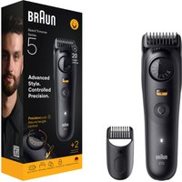 Braun Series 5, recortadora de barba con lámina ultraafilada, 40 ajustes de longitud, 120 min de autonomía inalámbrica, funda, accesorios para conseguir tu estilo, estuche. Producto Europeo con Garantía Oficial.