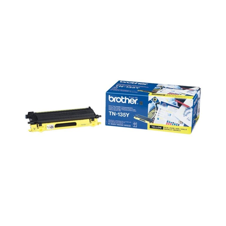 brother tn135y cartucho de toner 1 pieza original amarillo tn135y